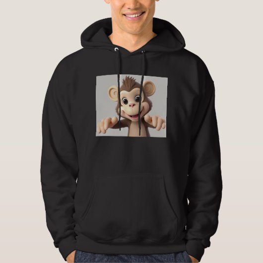 Knuffel me aap hoodie (Voorkant)
