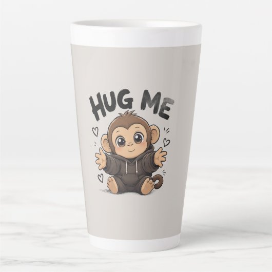 Knuffel Me Aap Latte Mok (Voorkant)