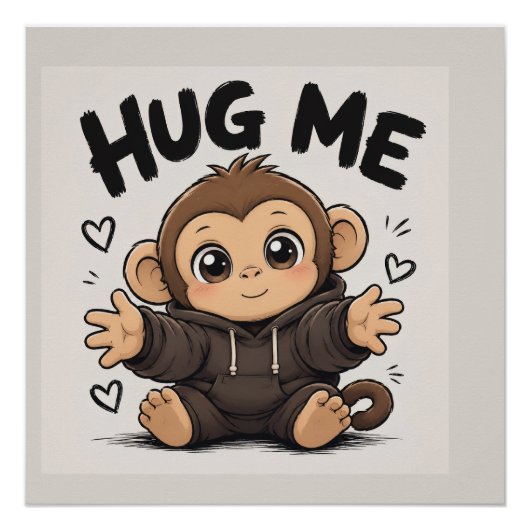 Knuffel Me Aap Perfect Poster (Voorkant)