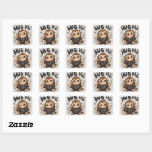 Knuffel Me Aap Vierkante Sticker (Vel)