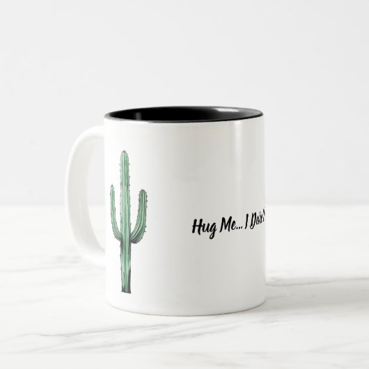 Knuffel me cactus Mok - Grappig & vet ontwerp (Voorkant links)