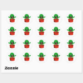 Knuffel me - Cactus Ronde Sticker (Vel)