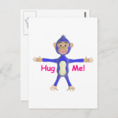 Knuffel me Chimp Briefkaart (Voorkant / Achterkant)