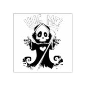 Knuffel me Grim Reaper - Halloween Rubberstempel (Afrduk)