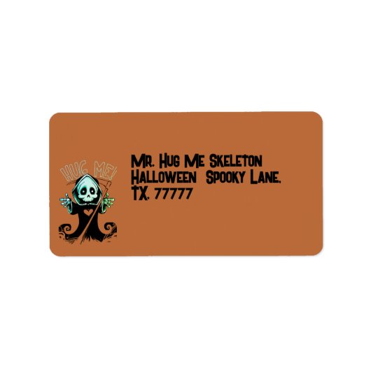 Knuffel me, het is Halloween Etiket (Voorkant)