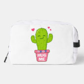 Knuffel me, ik ben een leuke cactus toilettasje (Achterkant)