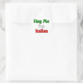 Knuffel me ik ben Italiaans Ronde Sticker (Tas)