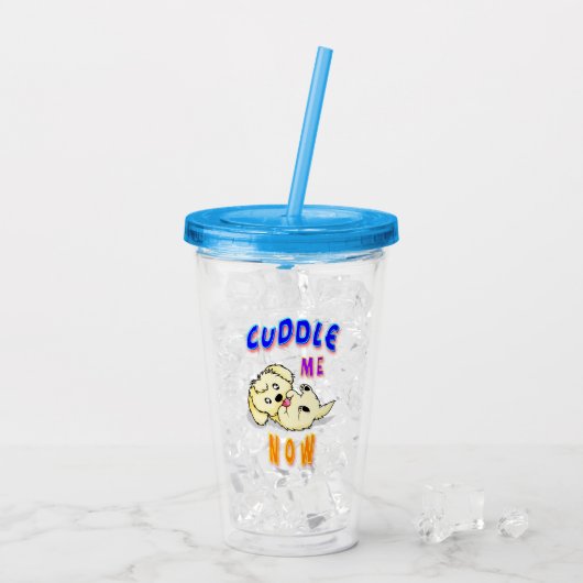 Knuffel me nu acryl drinkbeker (Achterkant ijs)