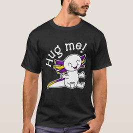 Knuffel me! Schattigee Axolotl in Intersex Pride k T-shirt