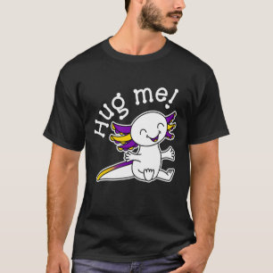 Knuffel me! Schattigee Axolotl in Intersex Pride k T-shirt