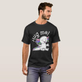 Knuffel me! Schattigee Axolotl in Trigender Pride  T-shirt (Voorkant volledig)