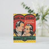 knuffel me strak sachetpoeder postkaart (Staand voorkant)