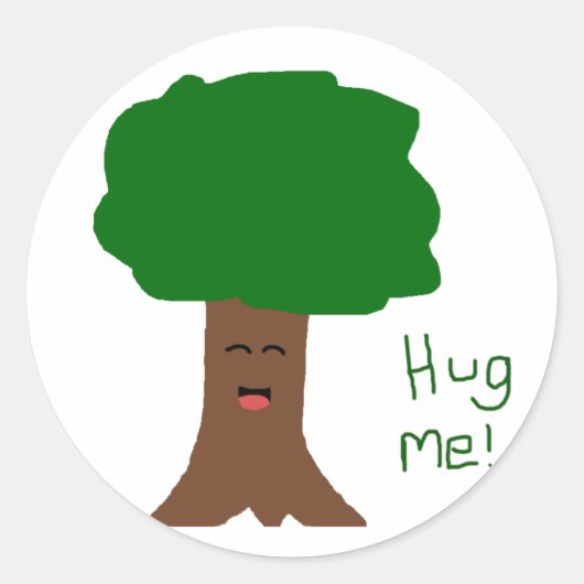 Knuffel me Tree Sticker (Voorkant)