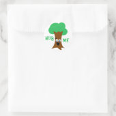 Knuffel me (Treehugger) Ronde Sticker (Tas)