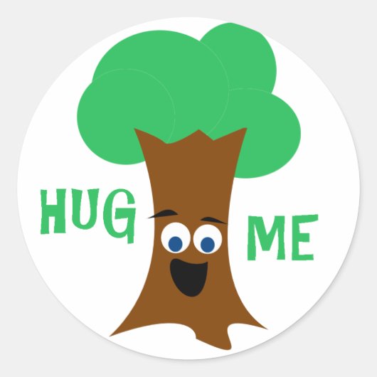 Knuffel me (Treehugger) Ronde Sticker (Voorkant)