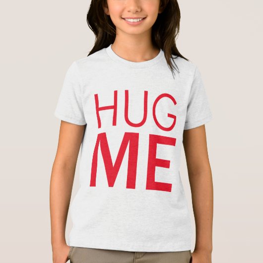 Knuffel me Tri-Blend shirt (Voorkant)
