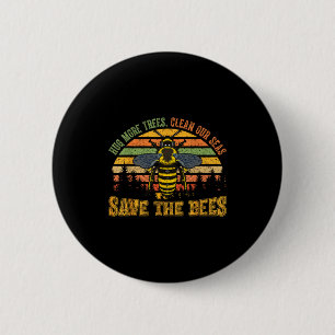 Knuffel meer bomen schone zeeën red bijen natuur l ronde button 5,7 cm