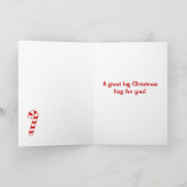 Knuffel meisje kerstkaart feestdagen kaart (Binnen)