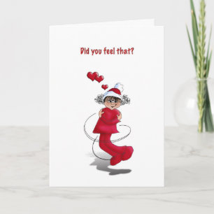 Knuffel meisje kerstkaart feestdagen kaart