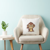 Knuffel met boze baby aap kussen (Stoel)