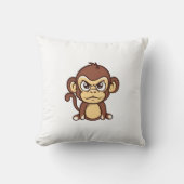 Knuffel met boze baby aap kussen (Voorkant)
