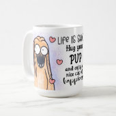 Knuffel met je Pup Koffiemok (Voorkant links)