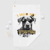 Knuffel mijn Rhodesian Ridgeback zodat ik geen men Golfhanddoek (Insitu)