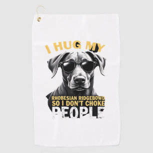 Knuffel mijn Rhodesian Ridgeback zodat ik geen men Golfhanddoek
