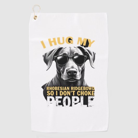 Knuffel mijn Rhodesian Ridgeback zodat ik geen men Golfhanddoek (Voorkant)