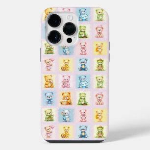 Knuffel Multibeer Collage en Speelgoed Naadloos iPhone 14 Pro Max Hoesje