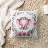 Knuffel Olifant Kussen in Roze (Deken)
