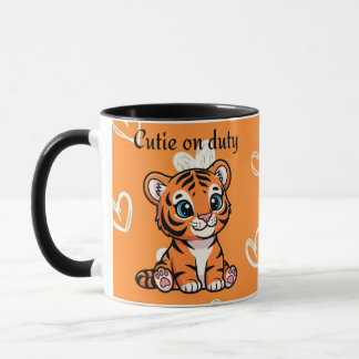 Knuffel op Dienst Kussen | Mooie Baby Tijger Desig Mok