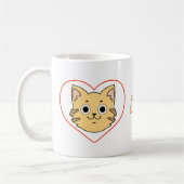 Knuffel Oranje Tabby Kat Hart Mok - Geschenk voor  (Links)