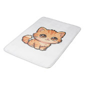 Knuffel Oranje Tabby Poes Badmat (Gekanteld)