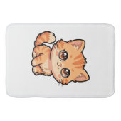 Knuffel Oranje Tabby Poes Badmat (Voorkant)