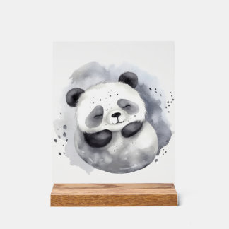 Knuffel Panda Acryl Bord
