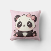 Knuffel panda babyslaapkussen roze kussen (Voorkant)