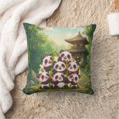 Knuffel Panda Bamboetuin Kussen (Deken)