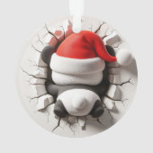 Knuffel Panda Dubbelzijdige Kerst Ornament (achterkant)
