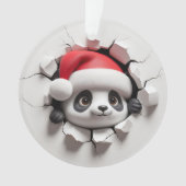Knuffel Panda Dubbelzijdige Kerst Ornament (voorkant)