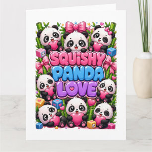 Knuffel Panda Liefde Cute Kawaii Inpakpapier Kaart