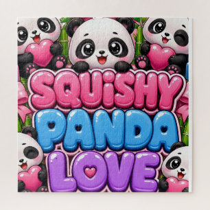 Knuffel Panda Liefde Cute Kawaii Inpakpapier Legpuzzel