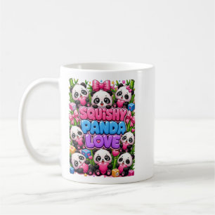 Knuffel Panda Liefde Cute Kawaii Panda's Bamboehar Koffiemok