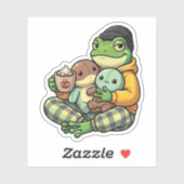 Knuffel Pyjama Kikker Sticker (Vel)