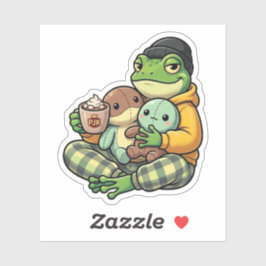 Knuffel Pyjama Kikker Sticker