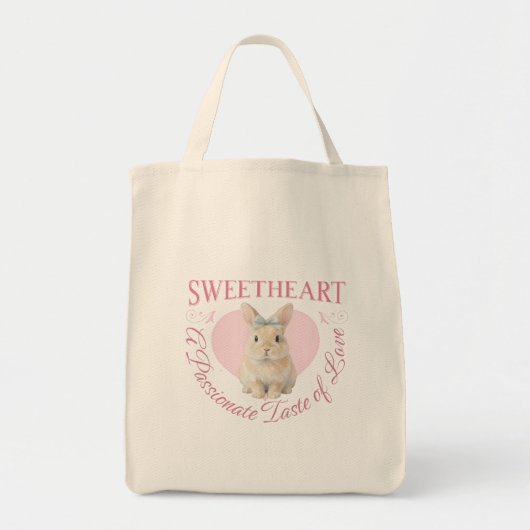 Knuffel Roze Konijn Tote Bag (Voorkant)