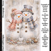 Knuffel Shabby Chic Sneeuwmannen Koppel FG2L Decou