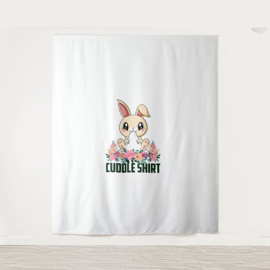 Knuffel Shirt Bunny Pyjamas Pyjamas Nachtshirt Rab Wandkleed (Voorkant)