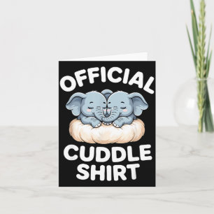 Knuffel Shirt Schattige Baby Olifant Knuffel Kaart
