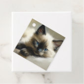 Knuffel Siamese Kitten Cadeautags Bedankjes Labels (In situ)